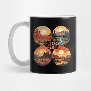 Four Corners, Arizona, Colorado, New Mexico and Utah, traveler Mug